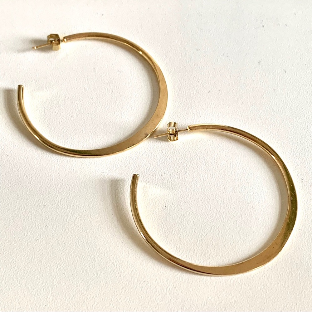 🤎 Vintage Large Gold Hoop Earrings 🤎